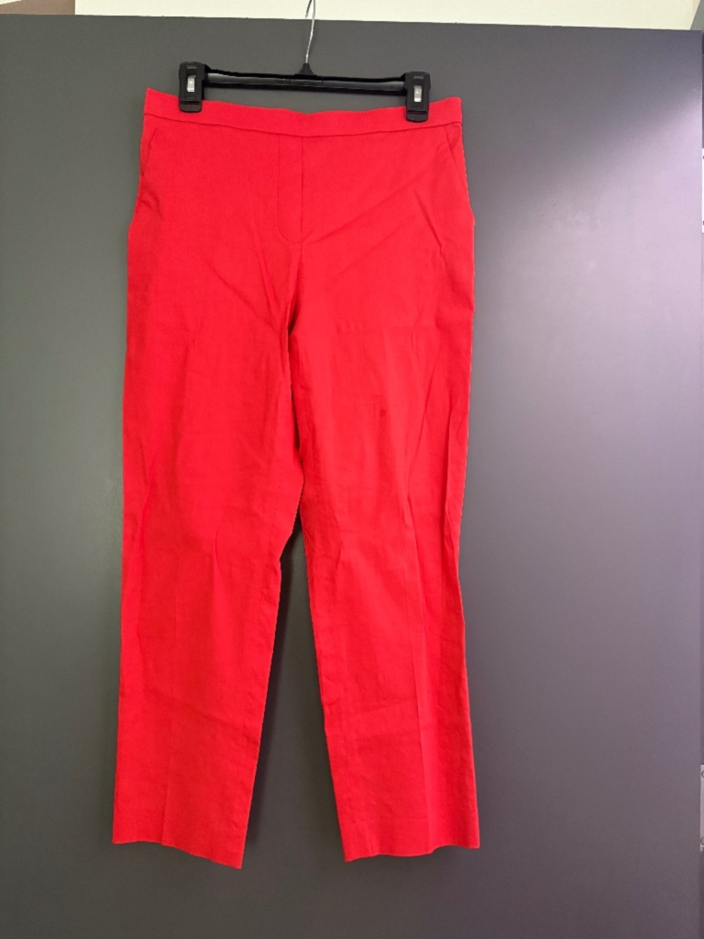 Theory Linen Blend Red Cropped pants